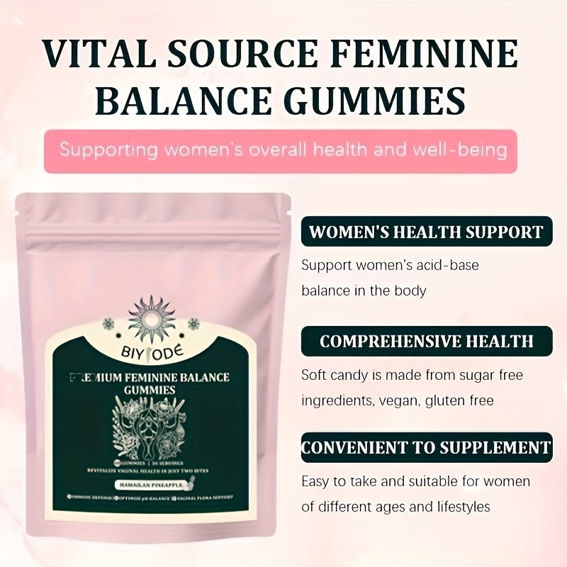 60 pieces of Women's balanced dietary supplement gummies are popular products that can make women and their partners feel comfortable, making them the preferred gift for women