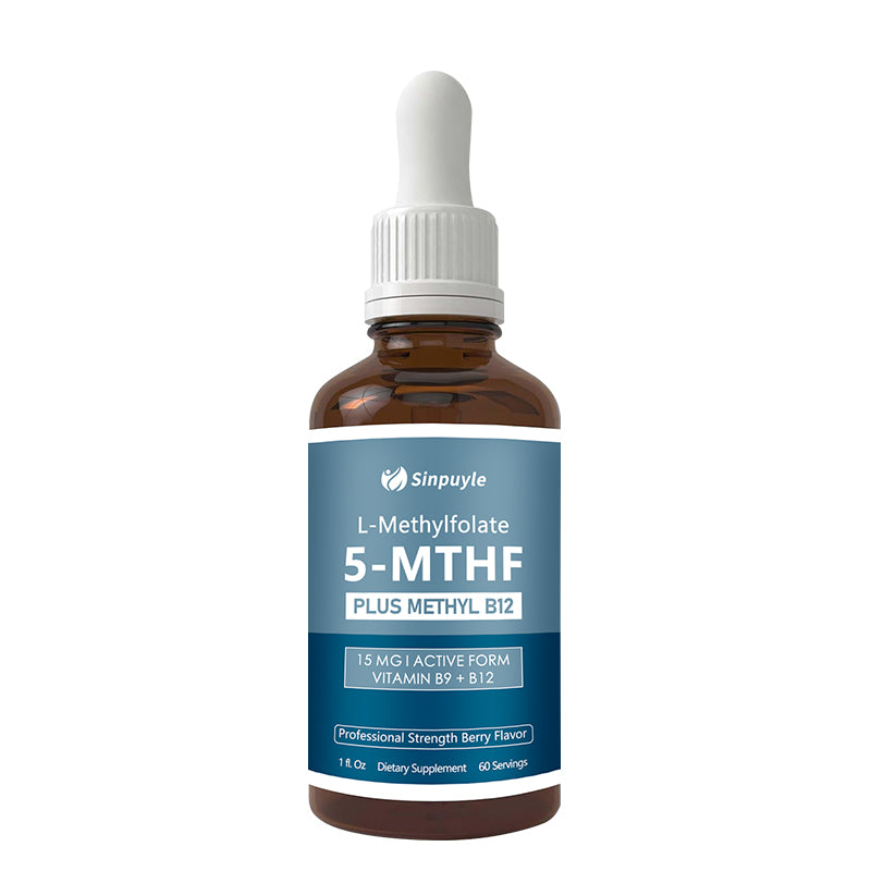L Methyl Folate 15mg + B12 Cofactor, Berry Flavor, Professional Strength, Liquid Active 5-MTHF Form, Supports Mood, Methylation, & Cognition