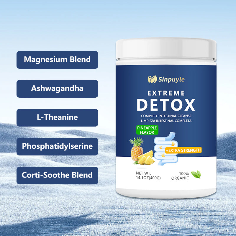 Cleanse Detox Powder - Pineapple Flavor, Supports Healthy Digestion with Multiple Fruits & Vegetables, Enzymes & Vitamins, Low Calorie, Natural Cleansing Drink, 380g, Dietary Supplement|Bold Bottle Design|Natural Ingredients