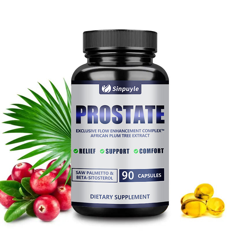 Prostate Support Capsules - 90 Count with Saw Palmetto, Stinging Nettle & Pumpkin Oil | Hypoallergenic