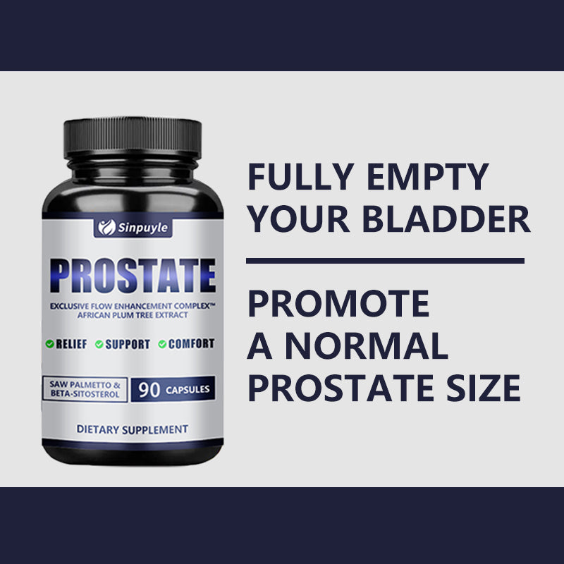 Prostate Support Capsules - 90 Count with Saw Palmetto, Stinging Nettle & Pumpkin Oil | Hypoallergenic