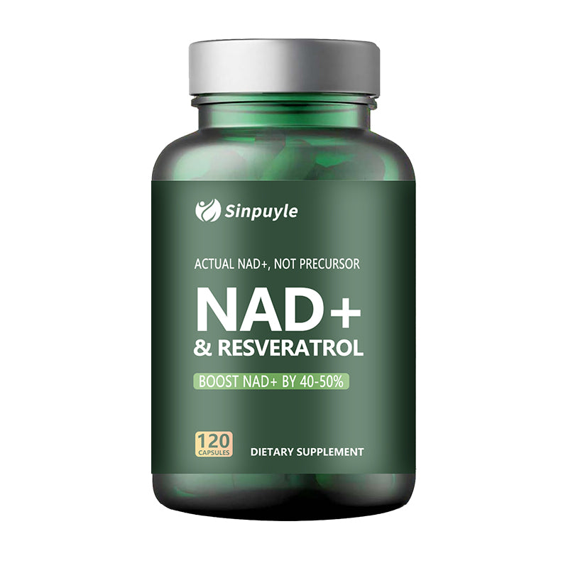 NAD+ & Resveratrol Boost Supplement, 120 Softgels - Hypoallergenic Formula for Energy & Longevity, 40-50% Higher Absorption Rate, Non-Prescription, 3-Year Shelf Life