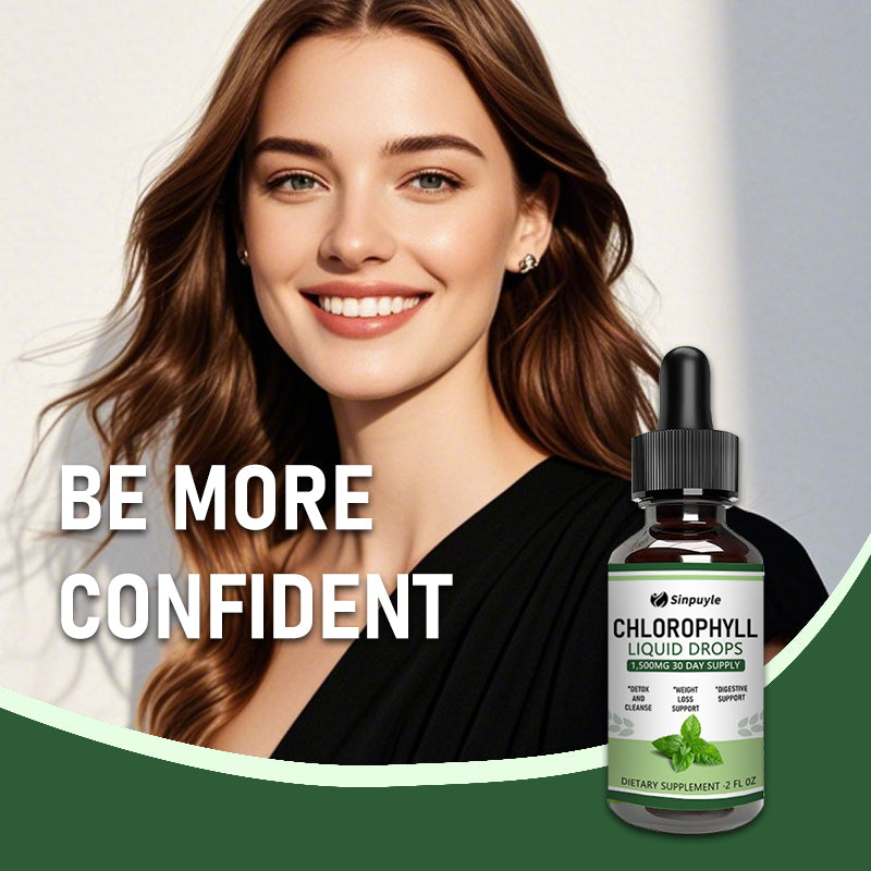 Chlorophyll Liquid Drops For Clear Light Beige & Energy Boost - Immune Support Supplement - Liquid Chlorophyll For Gut Health