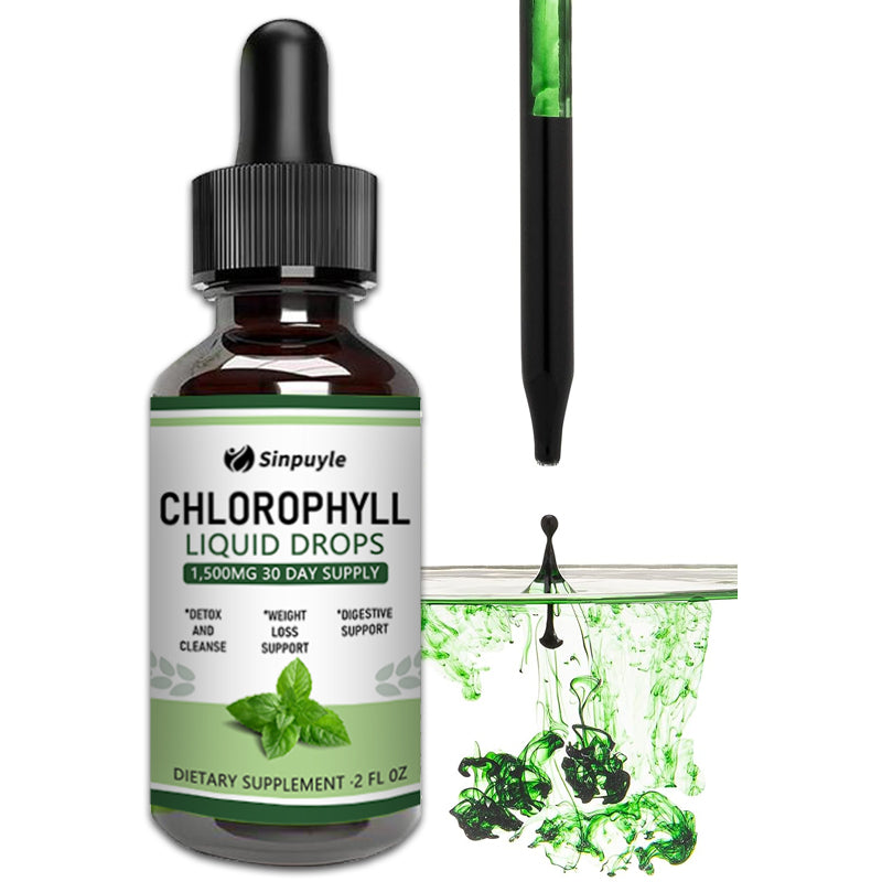 Chlorophyll Liquid Drops For Clear Light Beige & Energy Boost - Immune Support Supplement - Liquid Chlorophyll For Gut Health