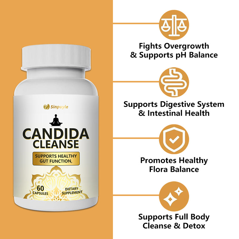 Candida Cleanse, Oreganoleaf, Aloe Vera, Wormwood, Black Wainut Hul, Gut Colon Cleanse Detox, Feminine Balance Complex, Natural Herbal Formula