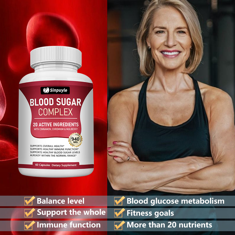 Blood Sugar Complex - Cinnamon, Bitter Melon & Mulberry - Immune Support - 60 Capsules