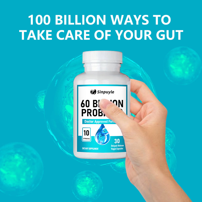 Advanced Gut Health Bundle: 60 Billion Probiotics & Digestive Enzymes For Gut Support, 60 Capsules Per Bottle