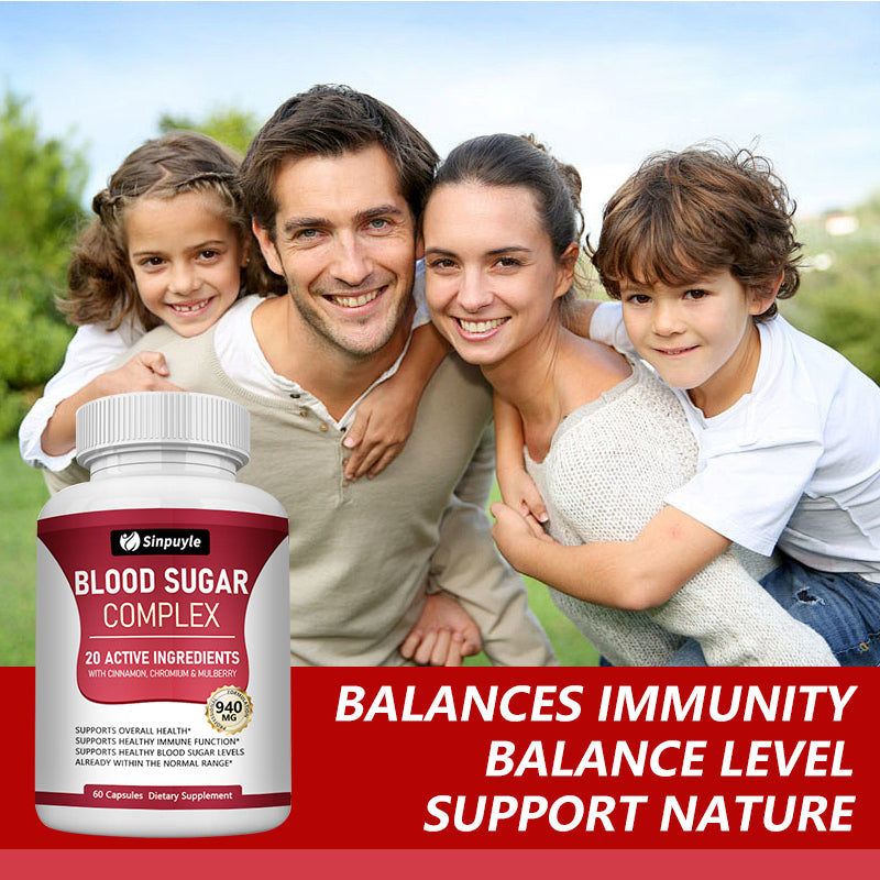 Blood Sugar Complex - Cinnamon, Bitter Melon & Mulberry - Immune Support - 60 Capsules