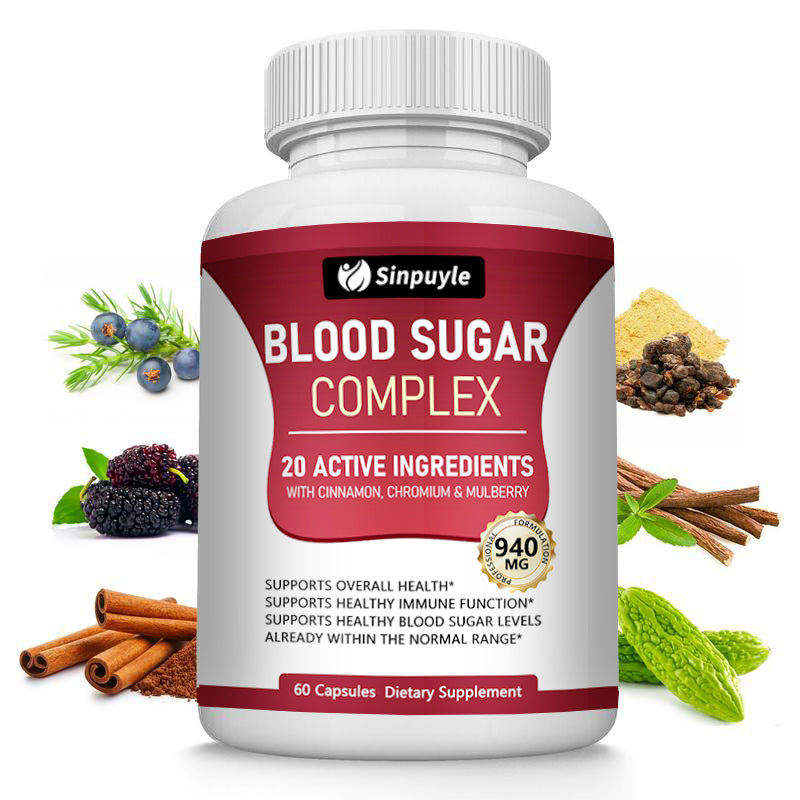 Blood Sugar Complex - Cinnamon, Bitter Melon & Mulberry - Immune Support - 60 Capsules