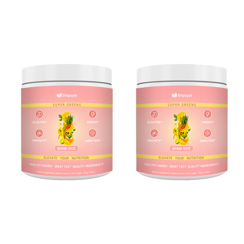 Nutrition Super Greens GreensPowder with Spirulina & Chlorella for Digestion, GutHealth, Immunity & Energy, Vegan, Miami Vice