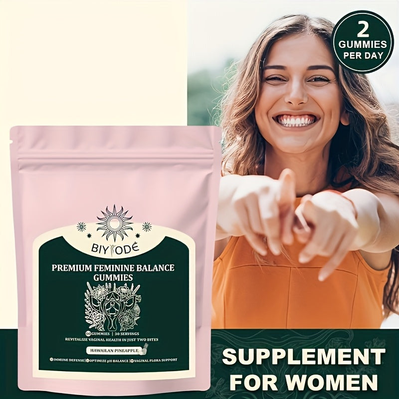 60 pieces of Women's balanced dietary supplement gummies are popular products that can make women and their partners feel comfortable, making them the preferred gift for women