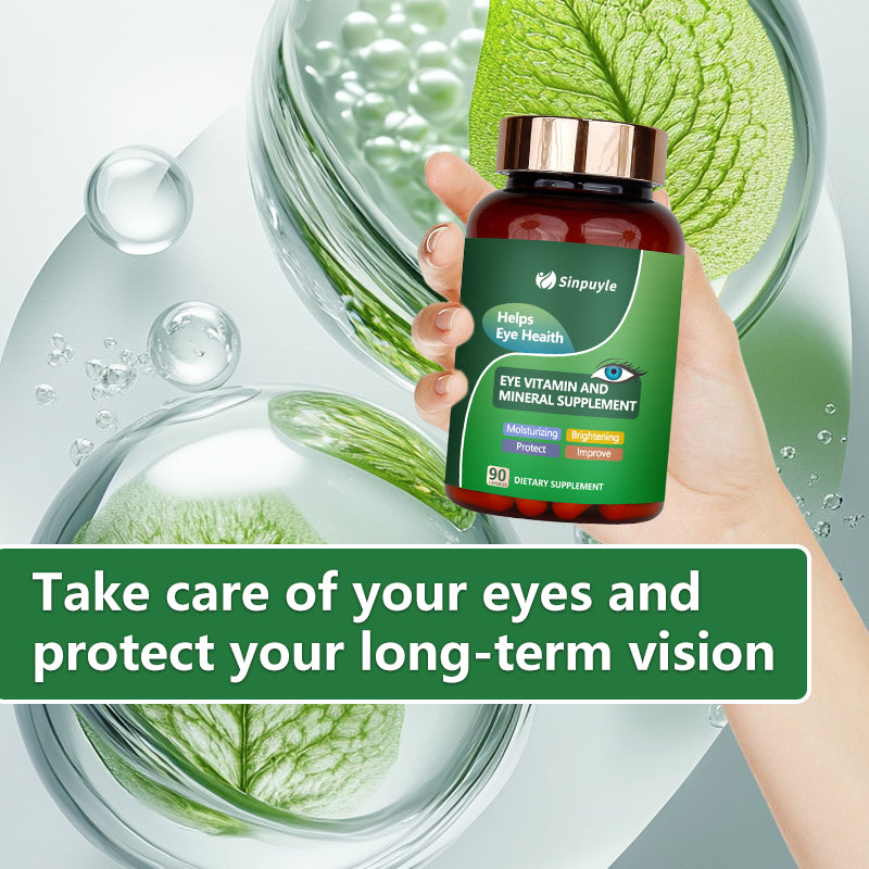 Lutein Eye Vitamins Supplement for Macular Health and Dry Eye, Contains Lutein, Zinc, Vitamins C/E & Zeaxanthin to Support Eye Health, 90 Tablets