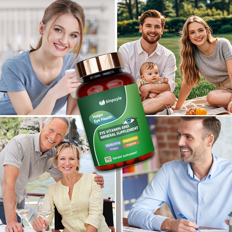 Lutein Eye Vitamins Supplement for Macular Health and Dry Eye, Contains Lutein, Zinc, Vitamins C/E & Zeaxanthin to Support Eye Health, 90 Tablets