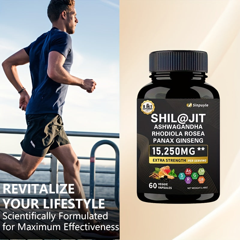 Sea Moss Shila Combo Bundle, Sea Moss 10000mg, Shila 12000mg, Black Seed Oil 12000mg, Ashwagandha 4000mg, Rhodiola Rosea1000mg, Burdock 4000mg, Turmeric 2500mg, Ginger, VitC, VitD3 (60)